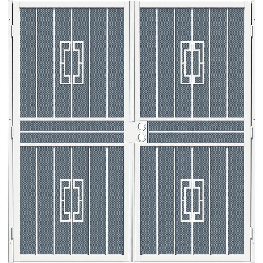 Gatehouse Ventura White Steel Surface Mount Double Security Door