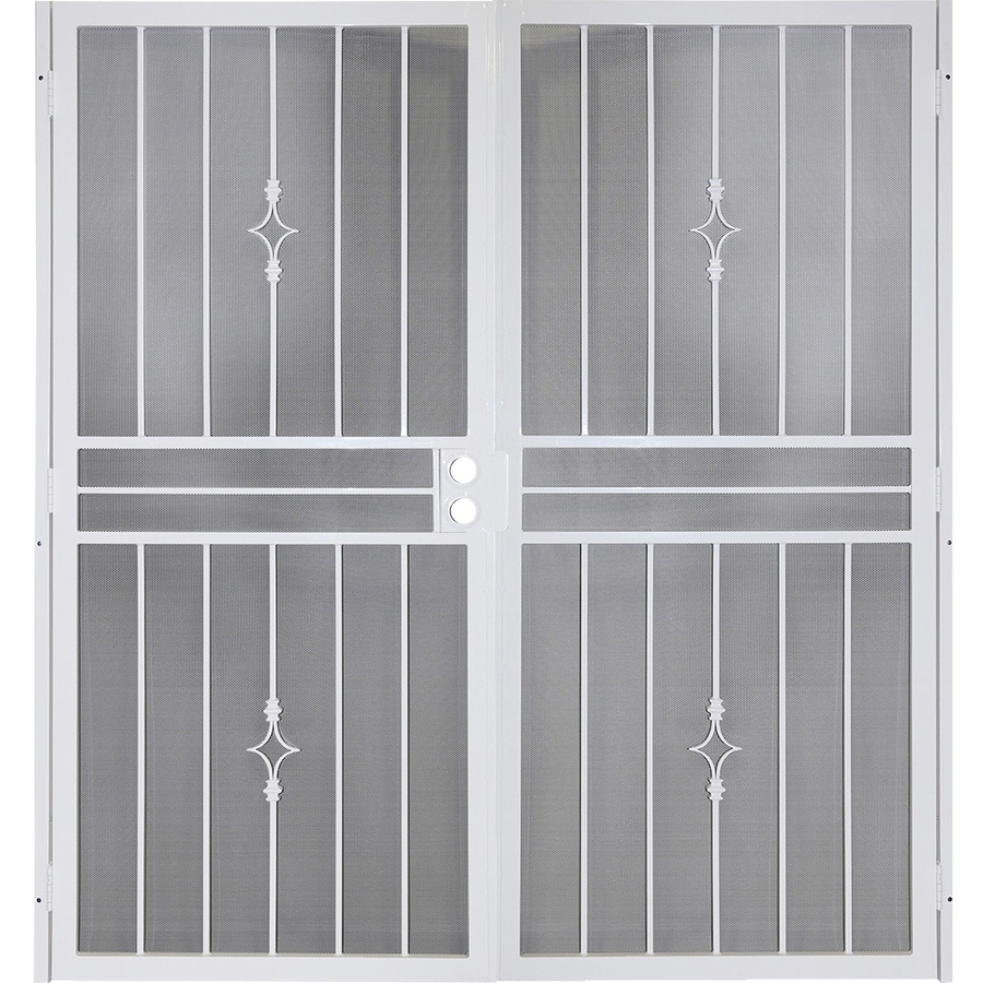 Gatehouse Covington White Steel Surface Mount Double Security Door ...