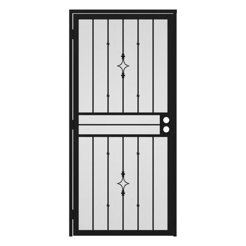 Gatehouse Covington 36-in X 81-in Black Steel Surface Mount Security ...