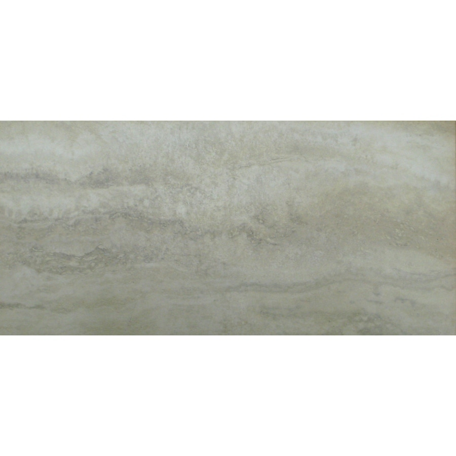 Shop Style Selections 1Piece 12in x 24in Groutable Oyster PeelAndStick Pattern Vinyl Tile