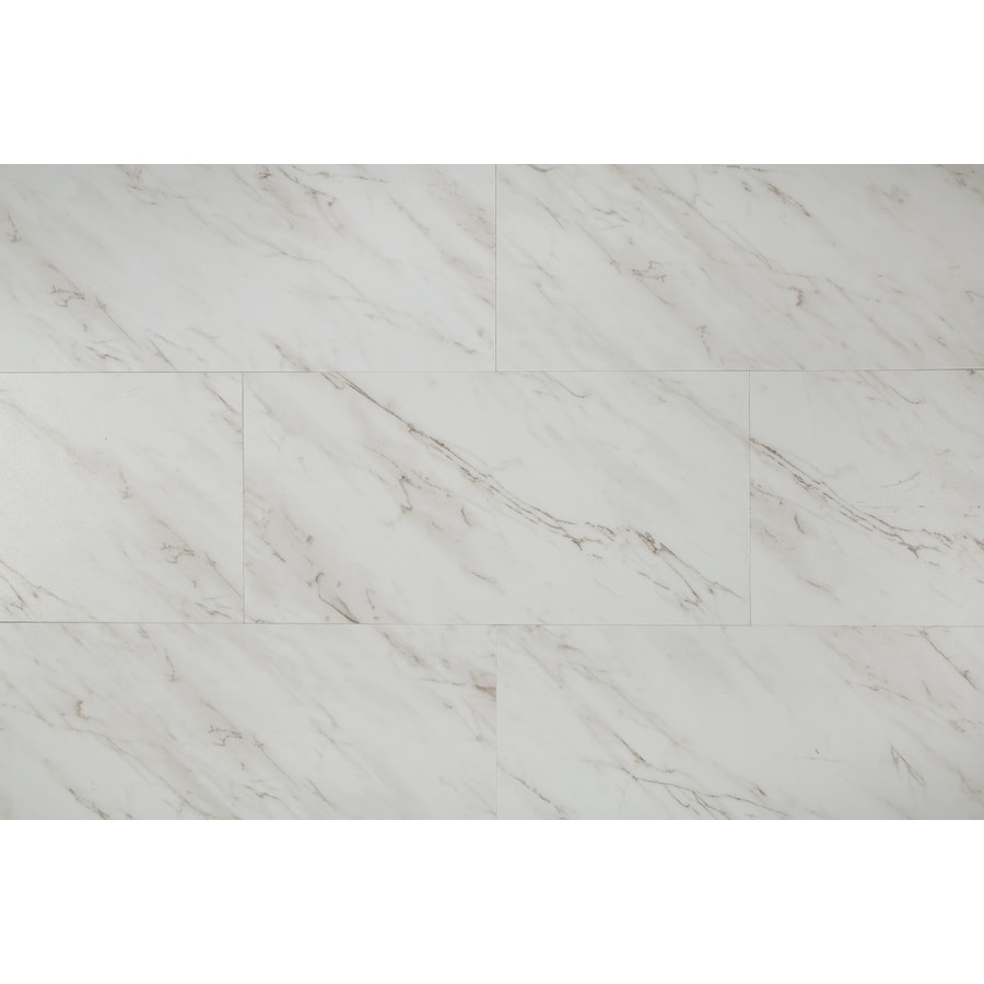 Style Selections 12in x 24in Groutable Grecian Marble Peel and Stick Luxury Vinyl Tile at