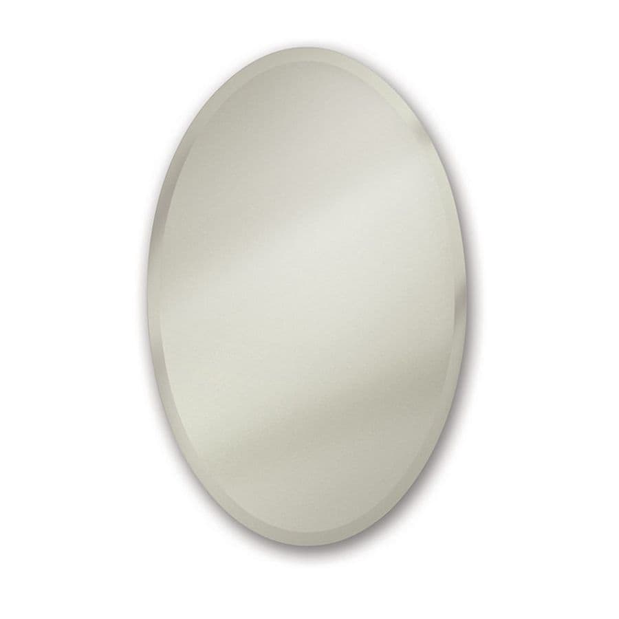 Jensen Cameo 24in x 36in Oval Recessed Mirrored Steel Medicine