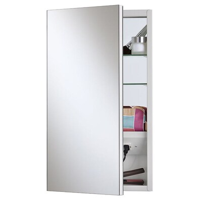 Jensen Meridian 15 In X 25 In Rectangle Surface Recessed Mirrored