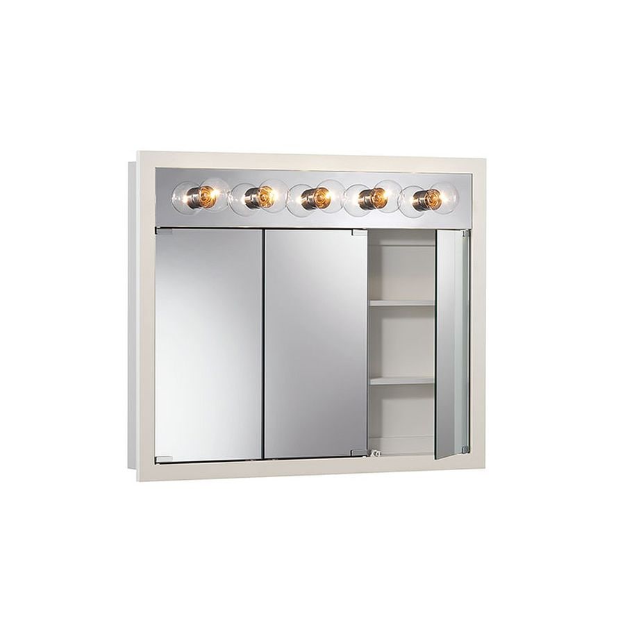 Jensen Granville 36 In X 30 In Rectangle Surface Poplar Mirrored Particleboard Medicine Cabinet