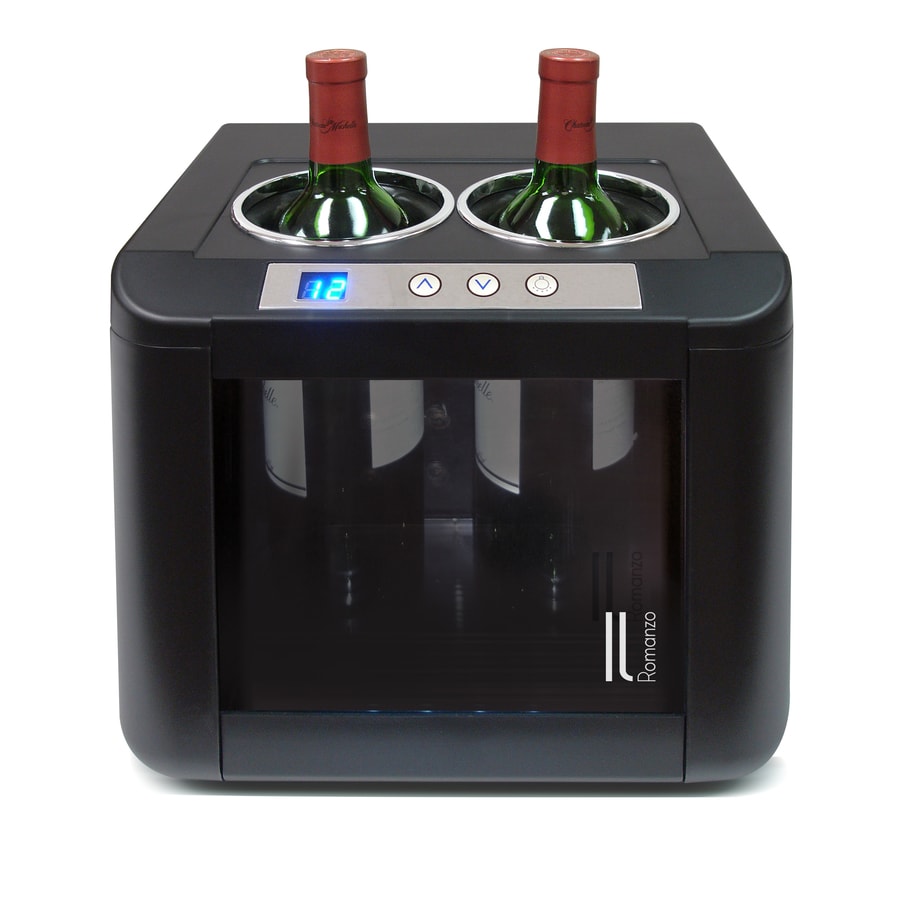 Vinotemp 2 Bottle Capacity Black Freestanding Wine Chiller At Lowes Com   657433008518 