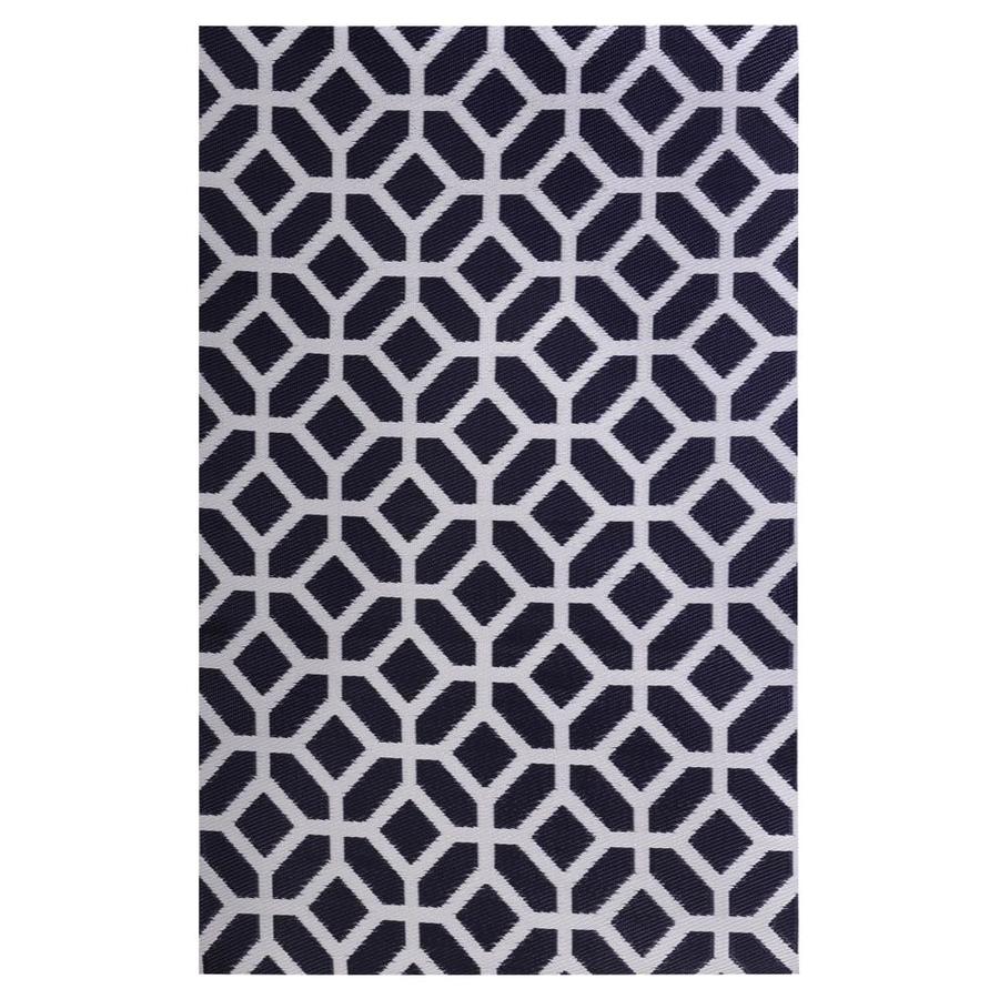 Garden Treasures Gt Patio Mat Navy Rectangular Indoor Outdoor