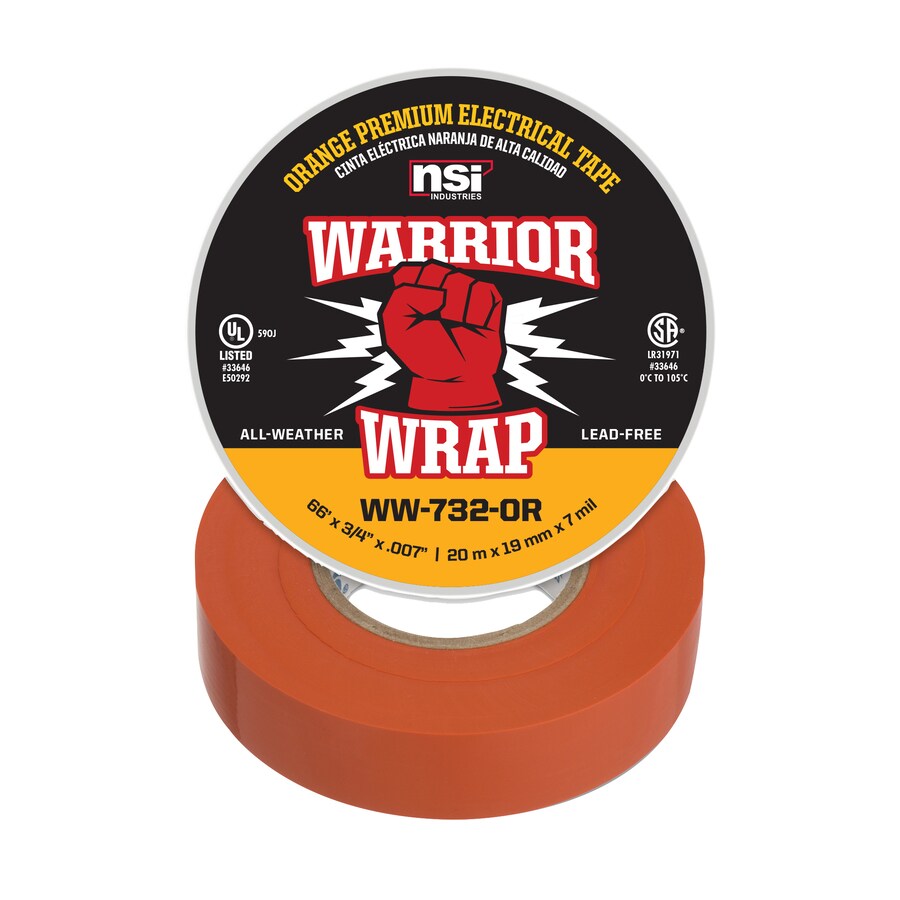 WarriorWrap 60ft Orange Electrical Tape in the Electrical Tape