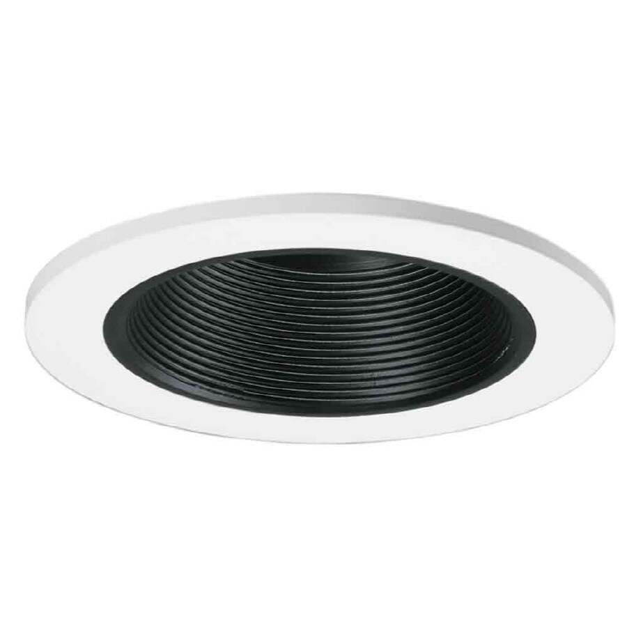All-Pro ERT401LVW 4-in White with Black Baffle Recessed Lighting Trim