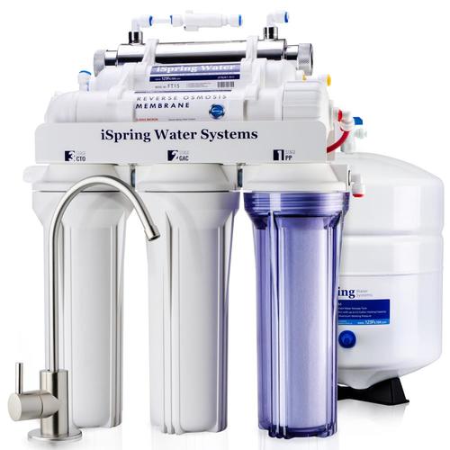 iSpring High Capacity Under Sink 6Stage Reverse Osmosis Drinking Water Filtration System with