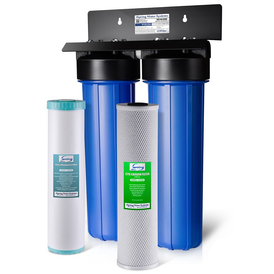 Ispring Wgb22bm 2 Stage Whole House Water Filter Dual Stage 15 Gpm Carbon Block Whole House 7810