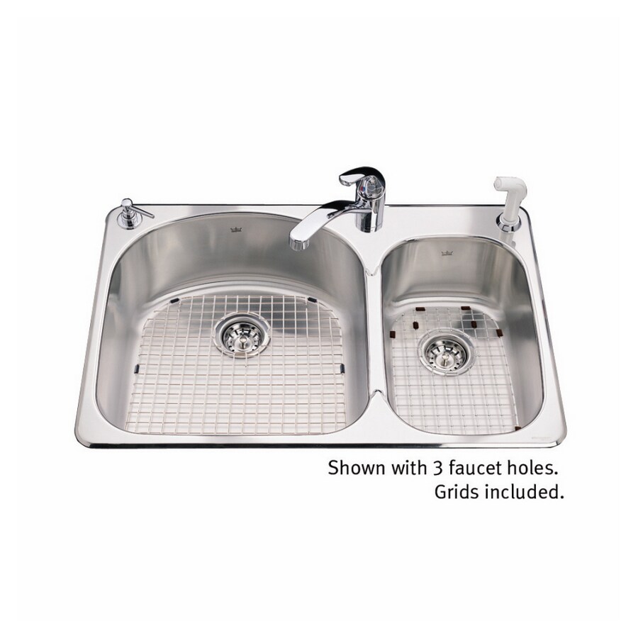 Franke Usa Double Basin Stainless Steel Topmount Kitchen Sink At