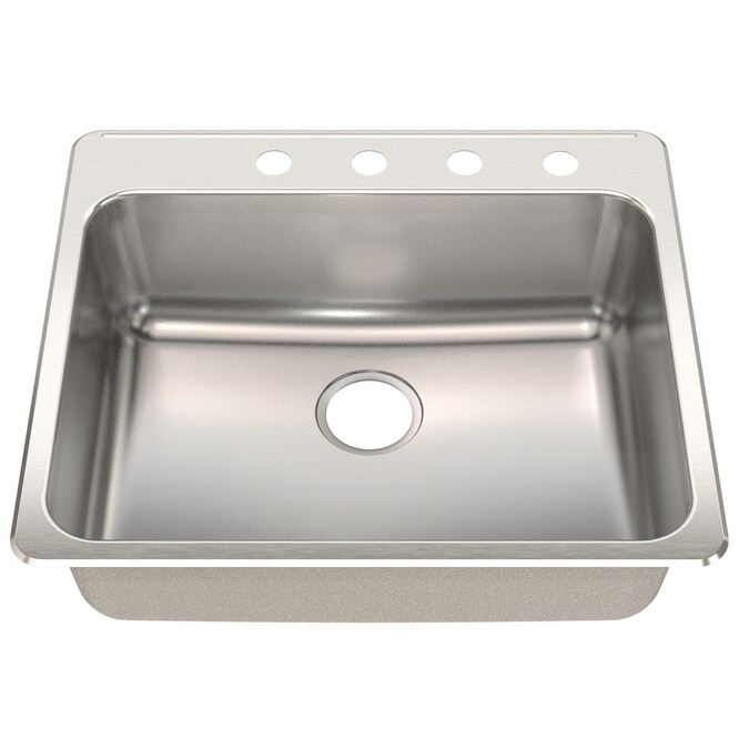 Franke USA 18-Gauge Single-Basin Drop-In Stainless Steel Kitchen Sink 18 Gauge Stainless Steel Drop In Kitchen Sink