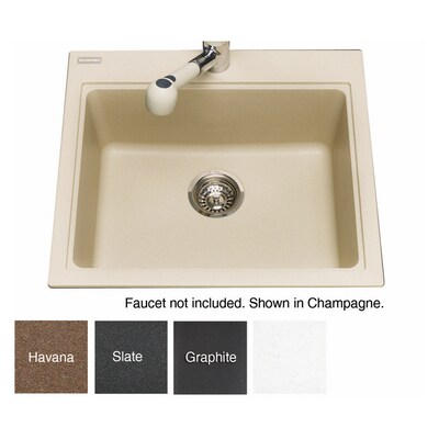 Kindred Single Basin Composite Granite Topmount Kitchen Sink At