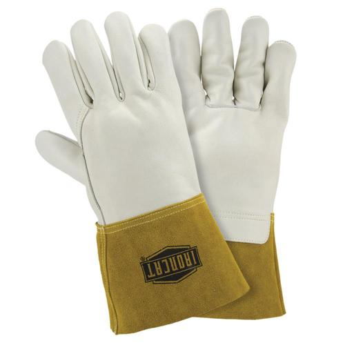 Ironcat White/Gold Cuff Welding Gloves at