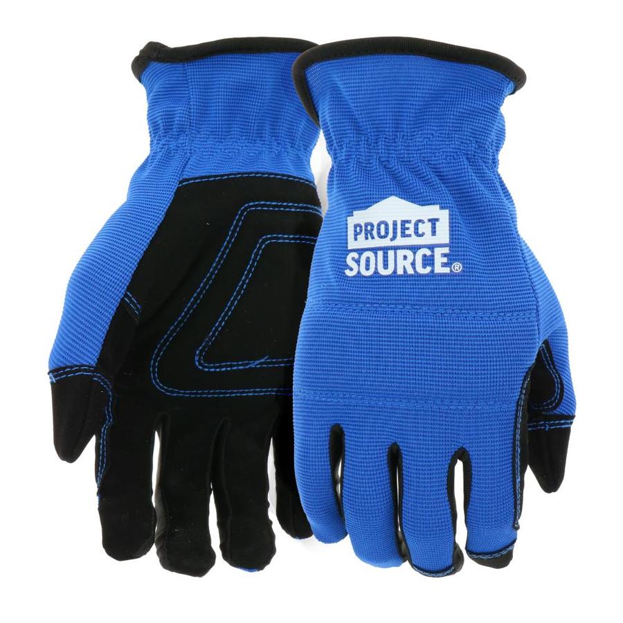 Project Source Mens Polyester Mechanics Gloves, Large (3-Pack) in the ...