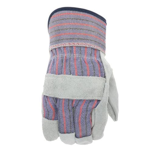 Blue Hawk 3Pack Large Male Polyester Leather Palm Work Gloves in the