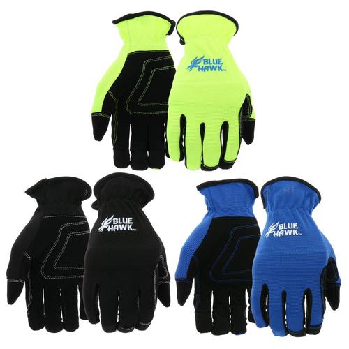 Blue Hawk 3-Pack Large Male Polyester Leather Palm Work Gloves at Lowes.com