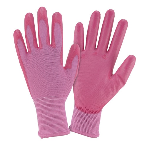 Style Selections 3-Pack Women/'s Large Pink Polyester Garden Gloves Seamless