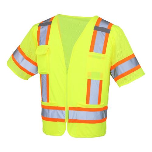 Safety Works One Size Fits Most Yellow Polyester High Visibility (ANSI ...