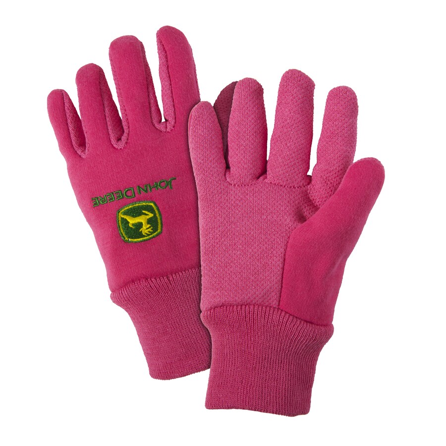 John Deere Unisex Child Pink Polyester Garden Gloves in the Garden Gloves department at