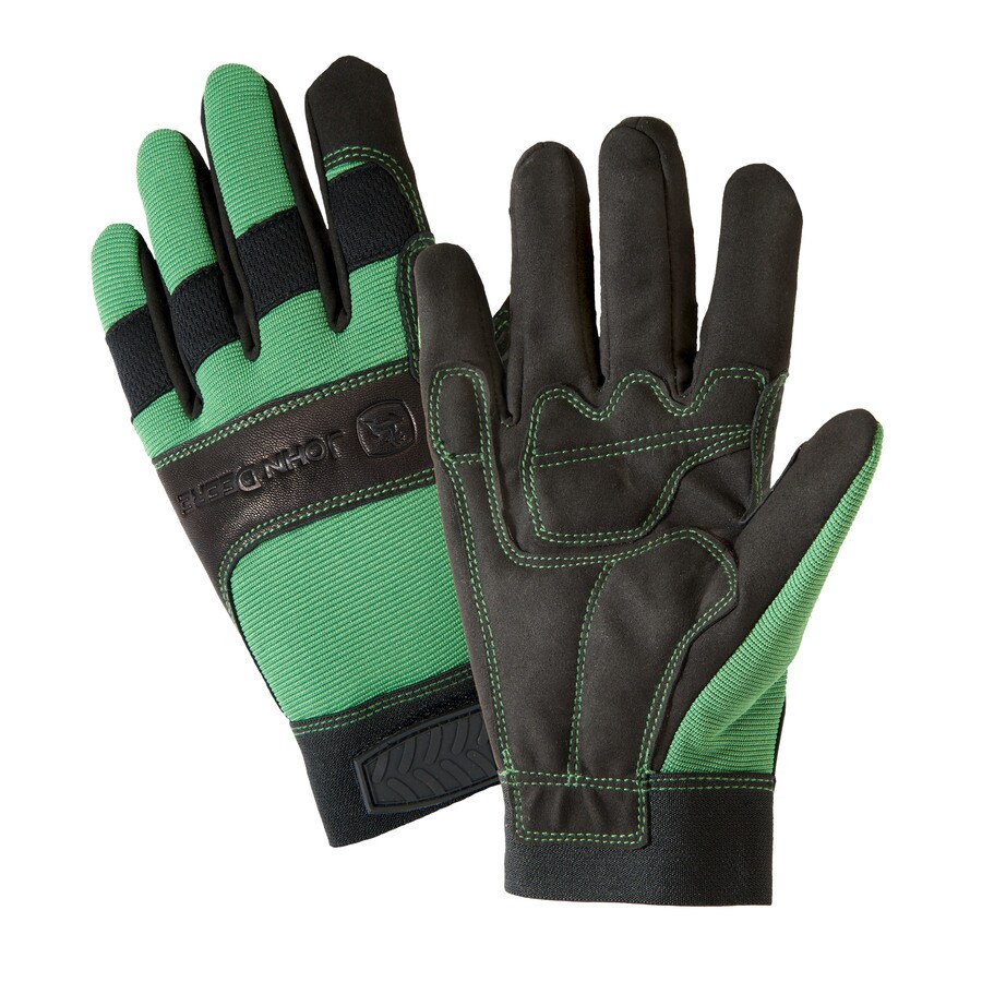 John Deere Mens Synthetic Leather Mechanics Gloves, XXLarge in the