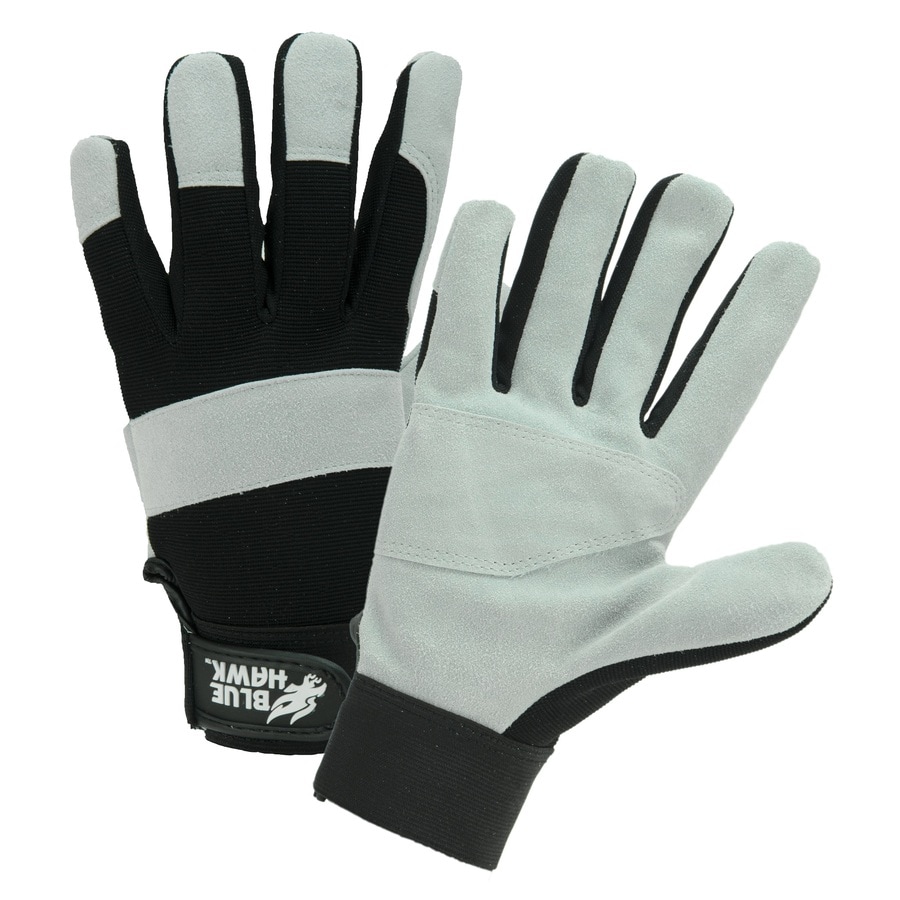 Blue Hawk Unisex Leather Gloves, X-Large in the Work Gloves department ...