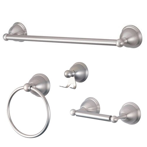 Kingston Brass 4Piece Restoration Brushed Nickel Decorative Bathroom