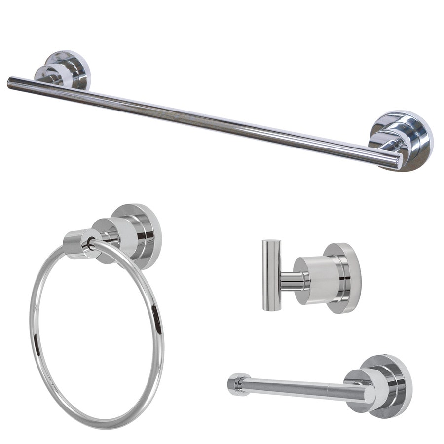 Kingston Brass 4Piece Concord Polished Chrome Decorative Bathroom