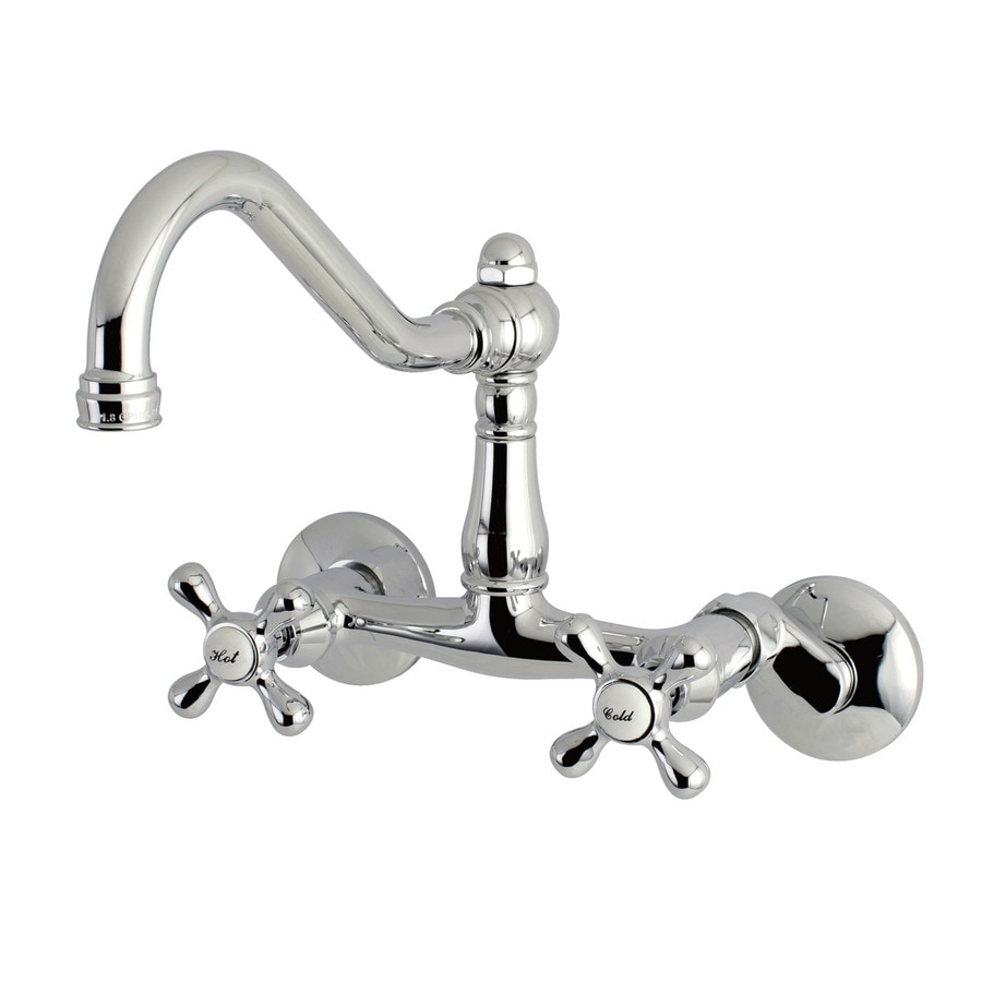 Kingston Brass Vintage Chrome 2-Handle Wall Mount High-Arc Kitchen