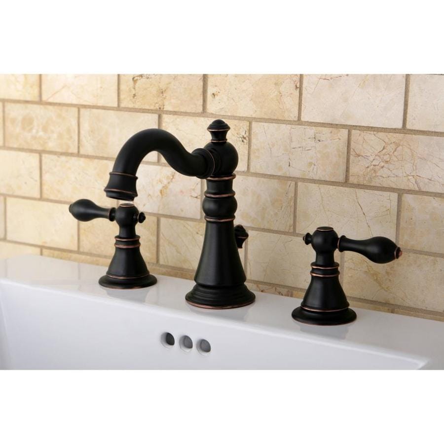 Kingston Brass Vintage OilRubbed Bronze 2handle Widespread Bathroom