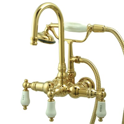 Kingston Brass Vintage Polished Brass 3 Handle Residential Wall