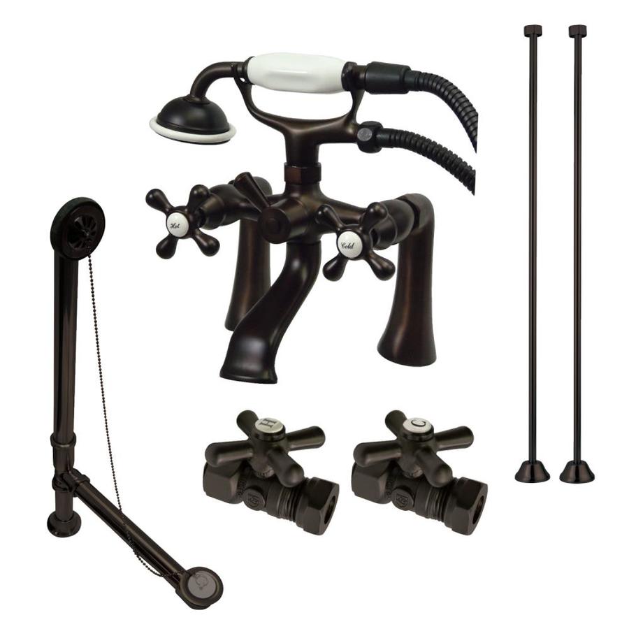 Kingston Br Vintage Oil Rubbed Bronze 3 Handle Fixed Deck Kingston Br Vintage Oil Rubbed Bronze 3 Handle Fixed Deck Mount Bathtub Faucet