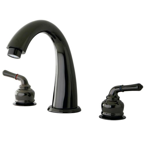 Kingston Brass Water Onyx Black Stainless Steel 2Handle Residential