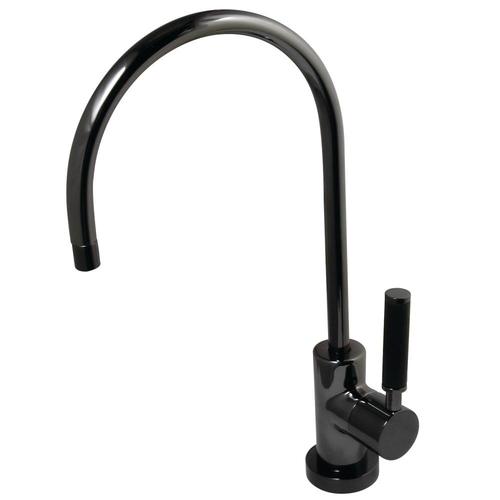 Kingston Brass Modern Polished Black Cold Water Dispenser with HiArc