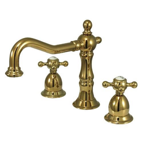 Kingston Brass Heritage Polished Brass 2-handle Widespread Bathroom ...