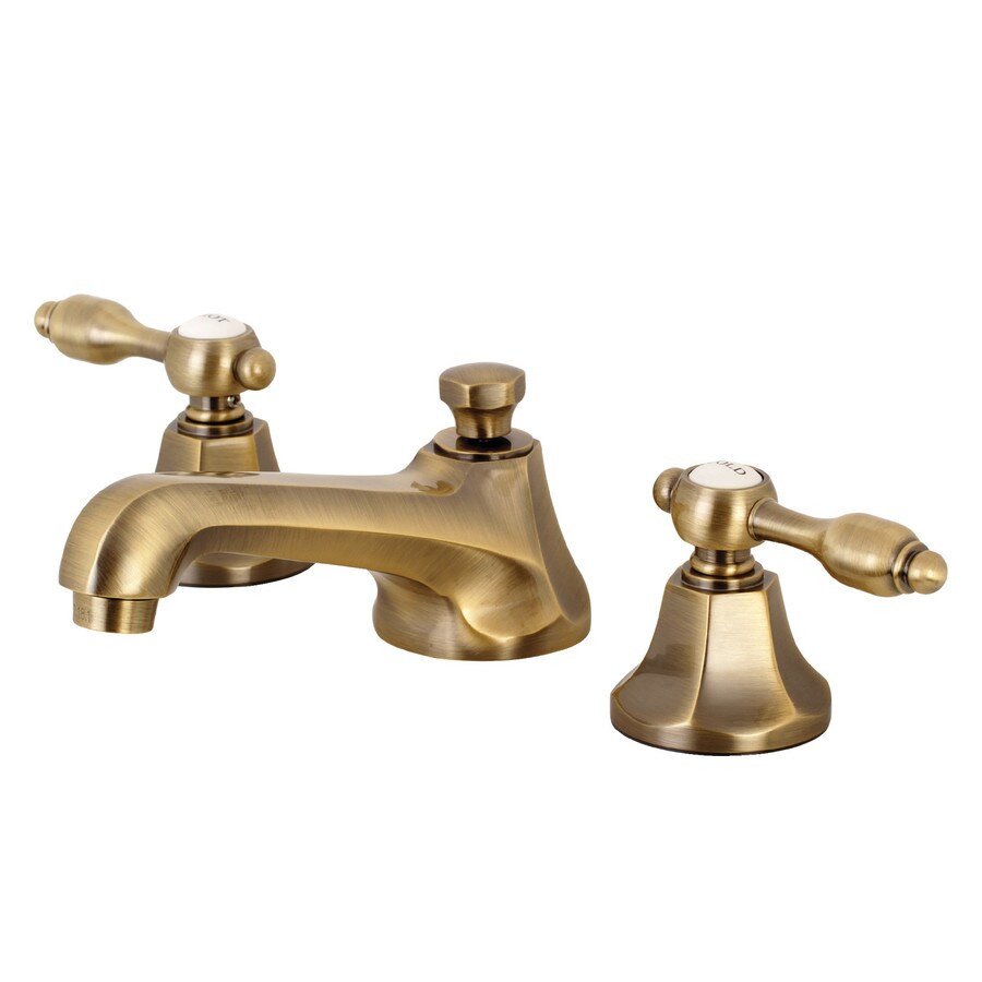 Kingston Brass Tudor Antique Brass 2 Handle Widespread Bathroom