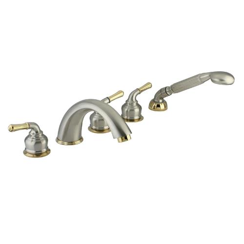 Chrome//Polished Brass 7 Diameter Escutcheon Kingston Brass GKB1634SO Magellan Tub Faucet Shower Only