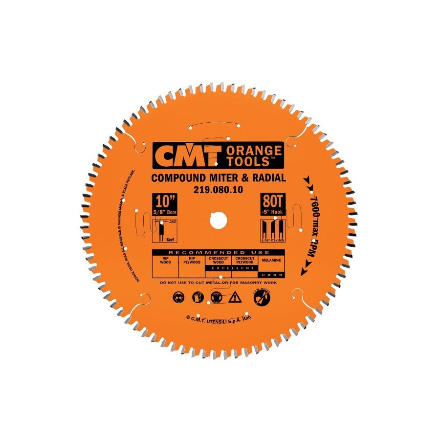 CMT 219.080.10 10" 80-Tooth Continuous Circular Saw Blade