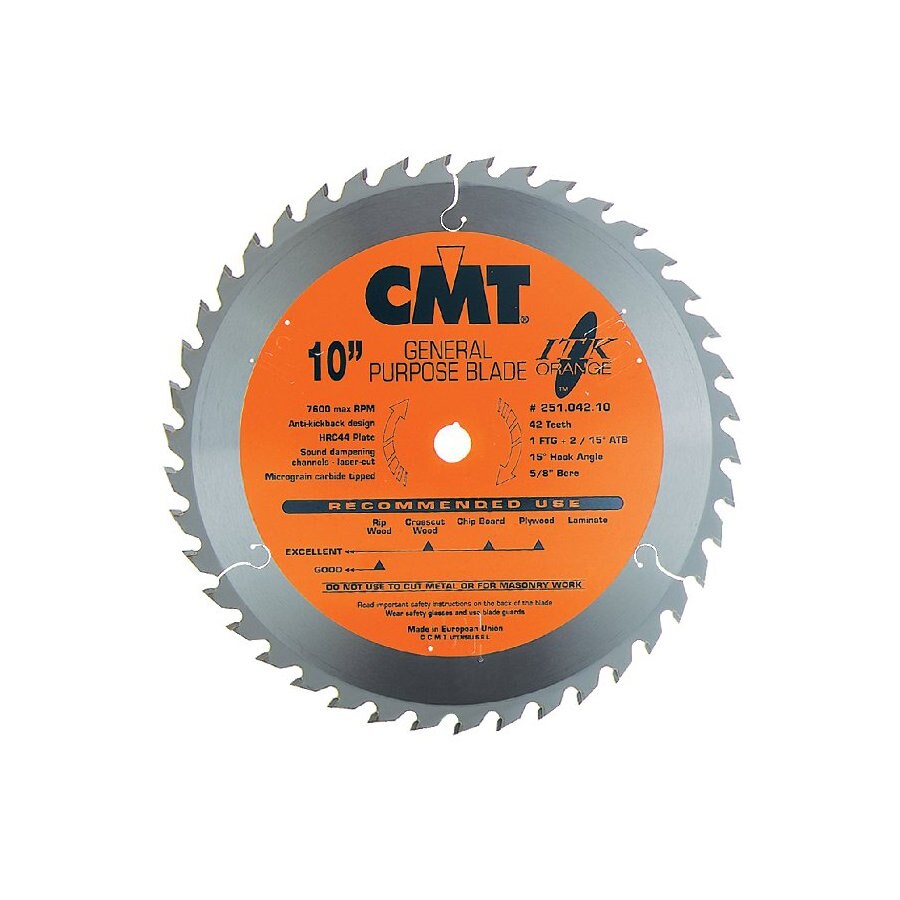 CMT 251.042.10 10" 42-Tooth Continuous Circular Saw Blade