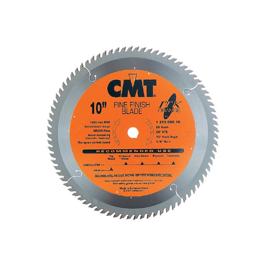 CMT 255.080.10 10" 80-Tooth Continuous Circular Saw Blade