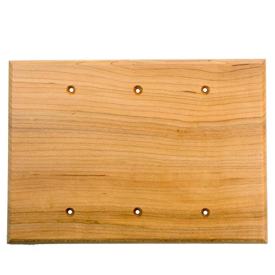 Sierra 3-Gang Hickory Triple Blank Specialty Wall Plate