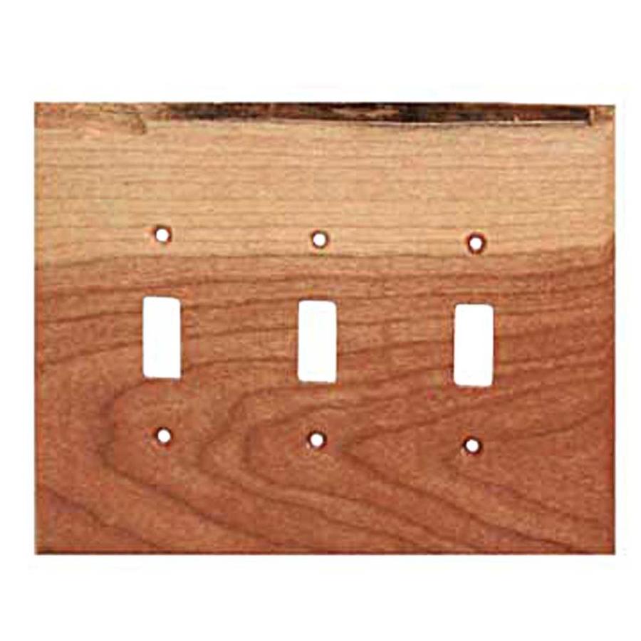 Sierra 3-Gang Cherry Triple Toggle Specialty Wall Plate