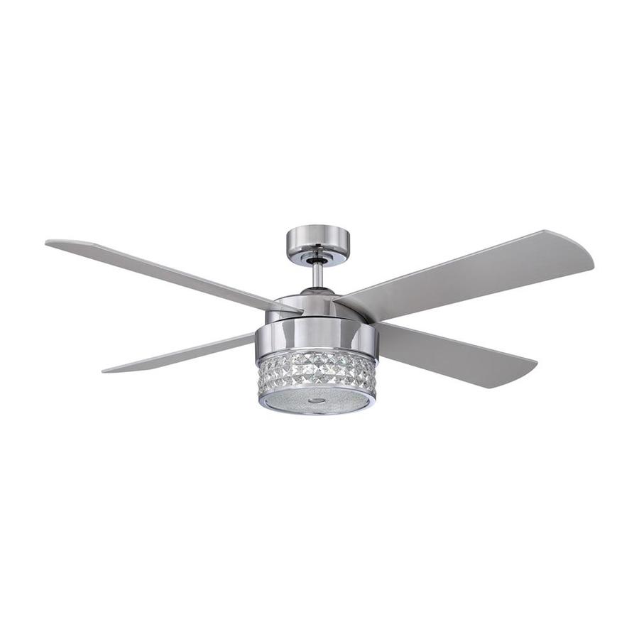 Kendal Lighting Celestra 52 In Silver Chrome Indoor Downrod Ceiling Kendal Lighting Celestra 52 In Silver Chrome Indoor Downrod Ceiling Fan With Light Kit And Remote 4 Blade