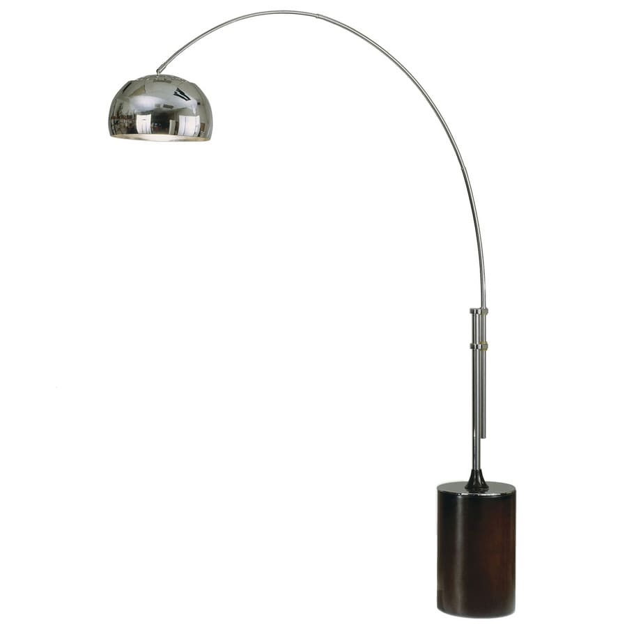 Nova Lighting 80 In Polished Chrome And Dark Brown Floor