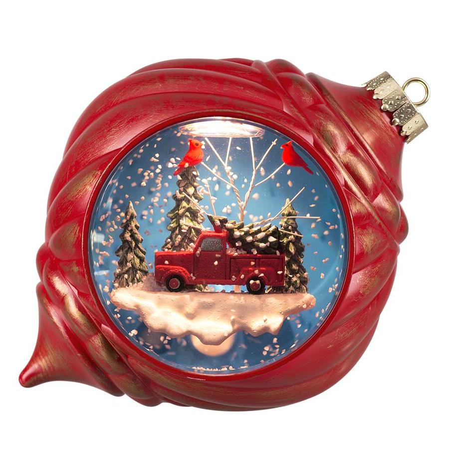 Haute Decor Animated Xmas Ornament Snow Globe in the Novelty Christmas ...