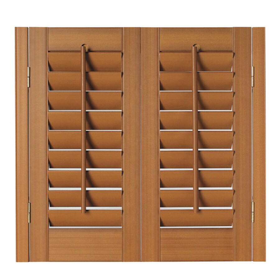 Gulfcoast 39 41 X 36 Oak Plantation Shutters At Lowes Com