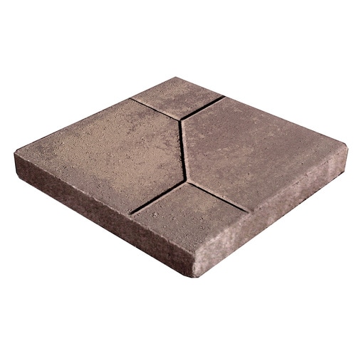 Empire Tan/Charcoal Color Concrete Patio Stone (Common: 16-in x 16-in ...