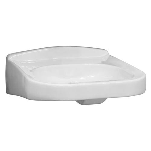 Zurn White WallMount Rectangular Bathroom Sink with Overflow Drain (20