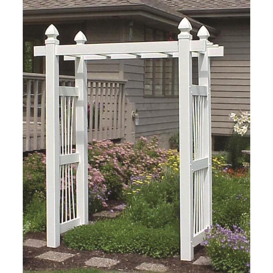 Dura-Trel 7-ft W x 7.6-ft H White Garden Arbor