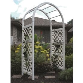 Garden Arbors At Lowes Duratrel 50 Ft W X 78 H White Garden Arbor